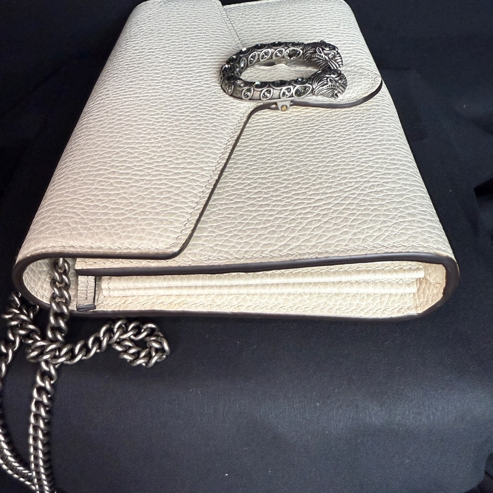 Gucci Ivory White Leather Dionysus Wallet on Chain (WOC) Bag - Picture 3 of 16